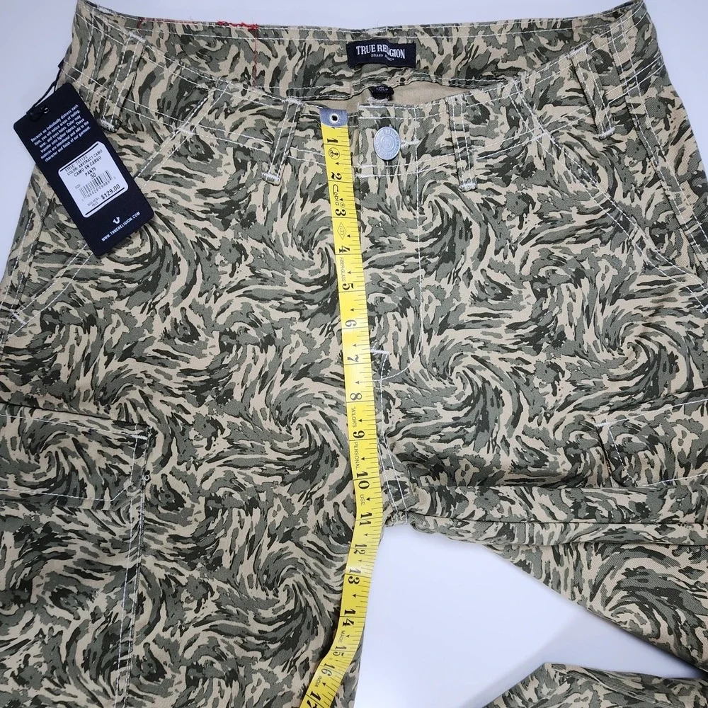 True Religion Men's  Camo SN Cargo Pants Streetwear Workwear‎ Size 30 NWT